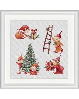 Stickpackung Bild Wichtel