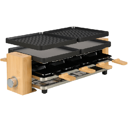 Princess Raclette Pure 8 Bamboo Köksmaskiner Unisex Svart