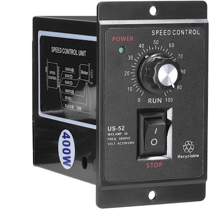 400W motorhastighetsregulator, mikrogear, trinnløs motor