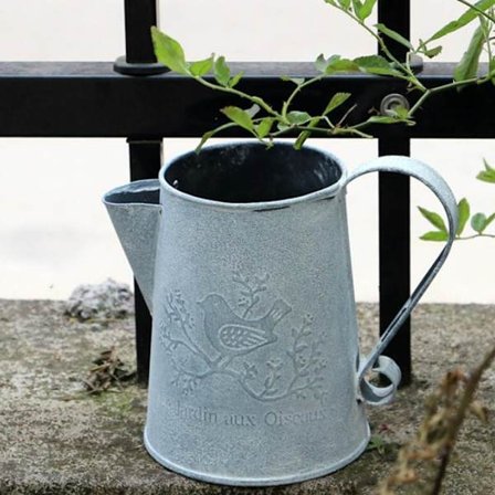 Dekorativa blomkrukor Galvaniserad blank växt i metallkanna Kruka Fatbricka Jul Hem Diy - # 5