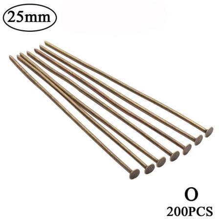200 St Metall Platthuvud Stift 15-30 Mm För Diy Smycken Fynd Mak