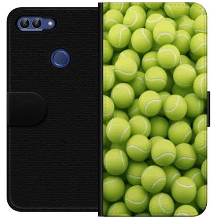 Kompatibelt Lommeboketui til Huawei Huawei P smart Mønster av grønne tennisballer i høy detalj, sporty motiv med repetisjonstekstur og sterke farge