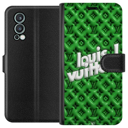 OnePlus Nord 2 5G Tegnebogsetui Luksuriøs grøn baggrund med eksklusivt mønster