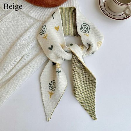 Lille Tørklæde Strik Sjal Tørklæde BEIGE