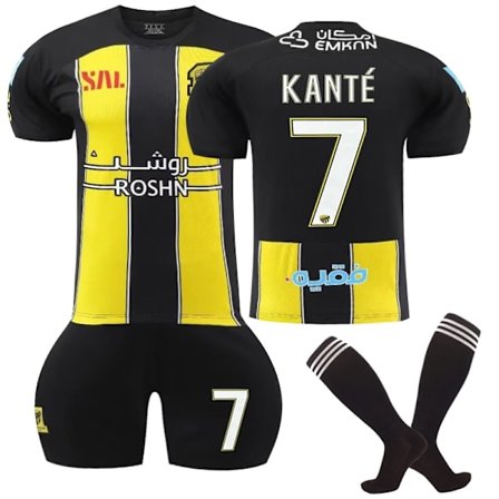 [QD]23-24 Al Ittihad(KSA) Hjemme fotballdrakt for barn nr. 7 Kanté(24)