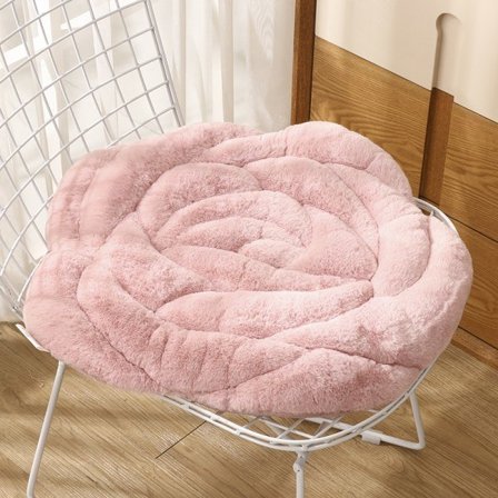 Blød, hyggelig sædehynde, sædehynde i plys rosa, sædehynder Rosa 45*45cm