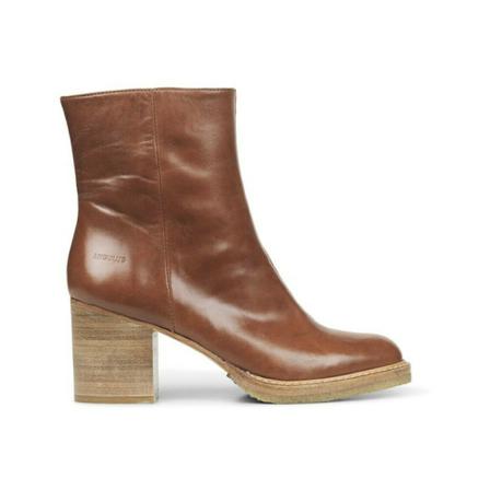 Angulus Block Heel Støvler With Zipper Brun, Dame, Størrelse: 36 EU