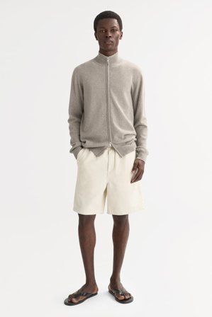 Soft Goat - Men's Full Zip - M - Greige