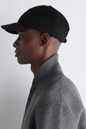 COS Men's Wool-Blend Baseball Cap in Black