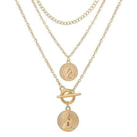 Mote-Personalisert Flere-Lag Butterfly Perle Gullkjede Elegant Luksus