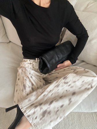 NA-KD Jean imprimé à taille mi-haute - Jeans taille mi-haute - Multicolore - EU 40