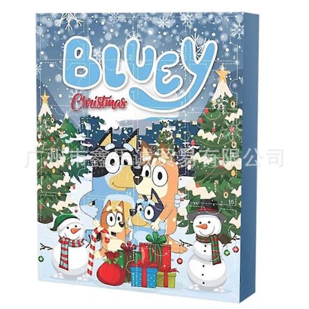 Bluey Hundepynt Juleoverraskelsesboks - Sødt juletræspynt, akrylvedhæng til ferier, samlerobjekt til børn Bluey Hund B