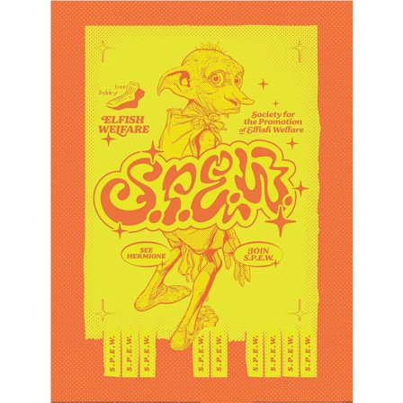 Harry Potter Join Spew Anslagstavla Tryck 40cm x 30cm Gul/