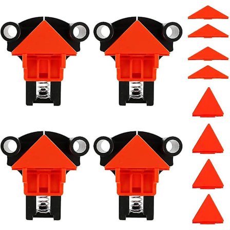 4 stk. Rettvinkelklemme 60/90/120 Graders Justerbar Klemme Vinkelklemme Bilderamme Hjørnefesteklips