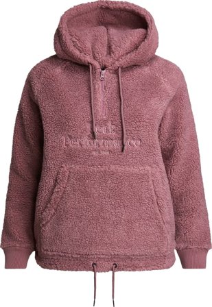 Peak Performance Women's Original Pile Half Zip Hood Women Mid layer tops Pink L