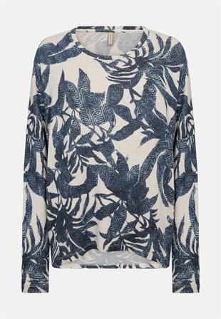 Soyaconcept - Supermjuk, mönstrad trikåtopp - blå / mönstrad - för damer - S (38) - Cellbes