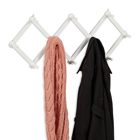 Udtrækkelig vægkrog i træ