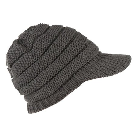 Naisten talvihattu, neulottu hattu leveällä reunalla, lämmin hattu visiirillä