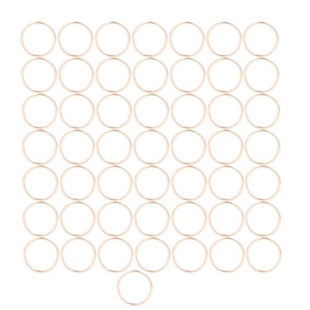 50 stk. gyldne metall O-ringer 38x3mm Jernmateriale Slitesterk Robust Multifunksjonell Blank Lys Farge for Veske Klær