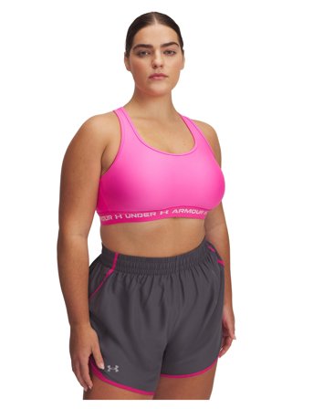 Under Armour Crossback Mid Bra& - Pink - 1 x