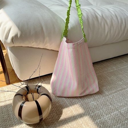 Stripe Skuldervesker Shopping Bag ROSA