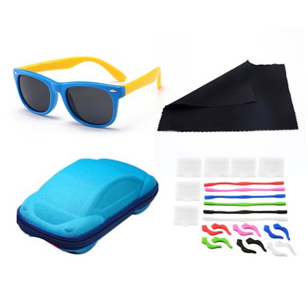 Polariserte solbriller for barn - UV-beskyttelse - Ergonomiske, komfortable og lette polariserte briller for barn, gutter og jenter