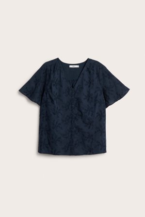 Kappahl | Haftowana bluzka | Ciemnoniebieski