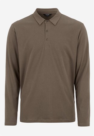 Cellbes of Sweden - Tröja med krage - nougat - för herrar - 5XL