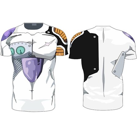 Herr 3D Dragon Ball Muscle T-shirt Armor Frieza Cosplay kostym