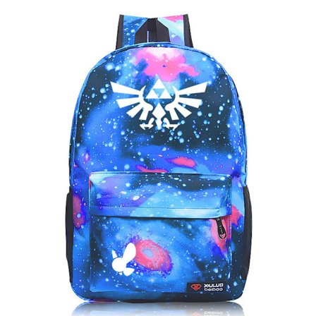 Zelda Legend Ryggsäck Ryggsäck Blå och Vit Star Sky