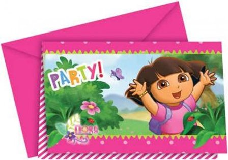 Invitationer Dora 6-pak