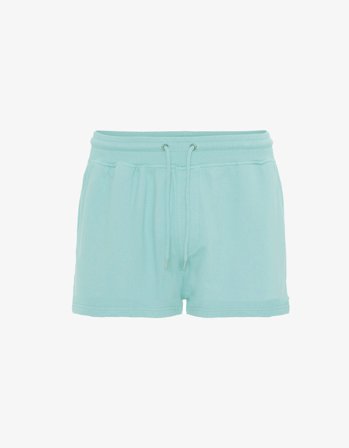 Women Organic Sweatshorts - Teal Blue - M