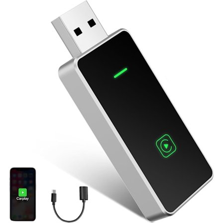 Trådløs CarPlay Adapter Ultra Hurtig Opgradering fra Kablet til Trådløs CarPlay Plug Play Mini Stabil CarPlay Adapter