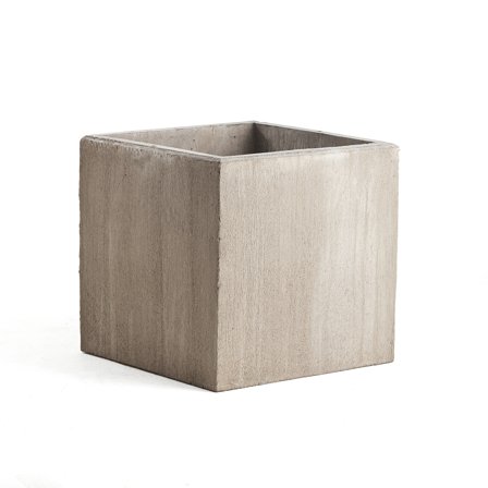 Pflanzentrog aus Beton, 750 x 750 mm, grau