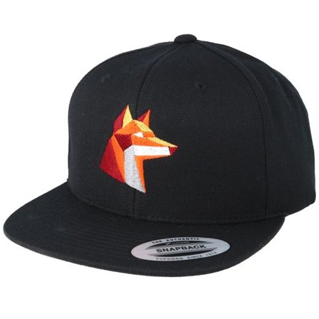 Origami - Svart snapback Keps - Paper Fox Black Snapback @ Hatstore
