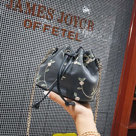 Dam one-shoulder spets kedja messenger väska