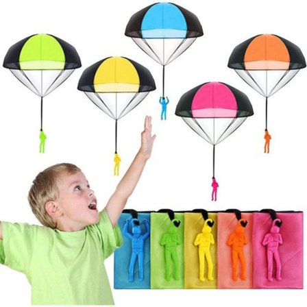 Ucradle Parachute Leksak för Barn, 10-pack Fallskärmsleksak, Utomhusleksak för