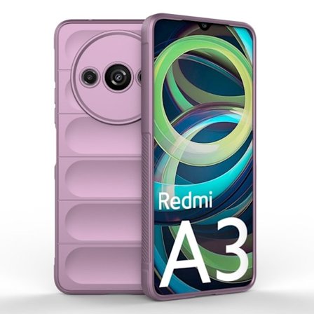 Mjukt greppformat Xiaomi Redmi A3 skal - Ljuslila