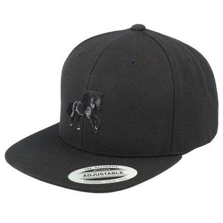 Kiddo Cap - Svart snapback Keps - Kids Black Horse Black Snapback @ Hatstore