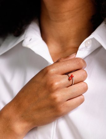 Design Letters Little Big Love Ring - Silver - Silver - ONE SIZE