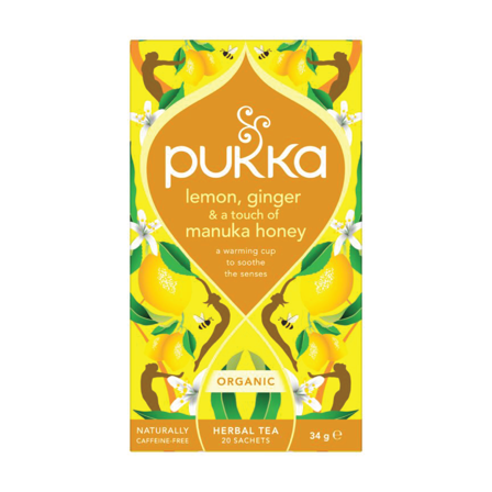 Pukka Te, Lemon, Ginger & A Touch Of Manuka Honey, 20 stk.