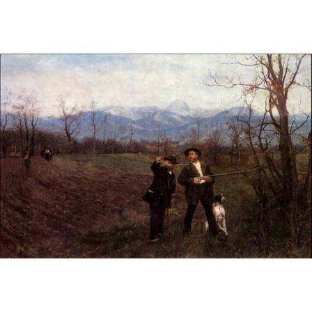 Wilhelm Leibl And Sperl On The Hunt, Wilhelm Leibl Brun
