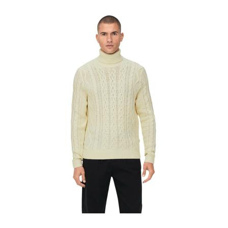 Only & Sons, Turtlenecks Biały, Mężczyzna, Rozmiar: S