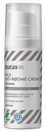 3 for 2 - Matas Striber Mild Anti-Rødme Creme Uden Parfume 50 ml, Skincare, Ansigtspleje, Dagcreme