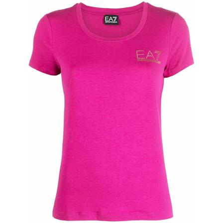 Emporio Armani EA7 T-Shirts , Paars , Dames , Maat: XL