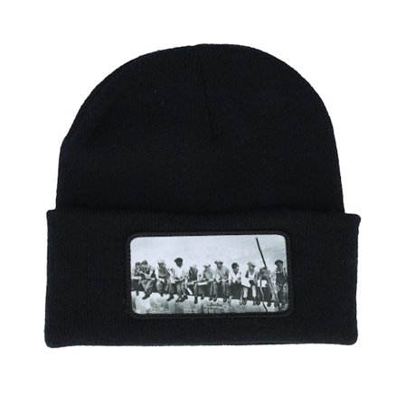 Public Domain - Black cuff Beanie - Lunch Atop A Skyscraper Beanie Black Cuff @ Hatstore