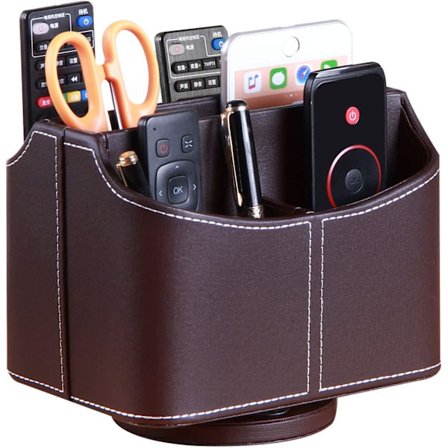 Dyb brun roterende fjernbetjeningsholder, multimedieorganisatorer