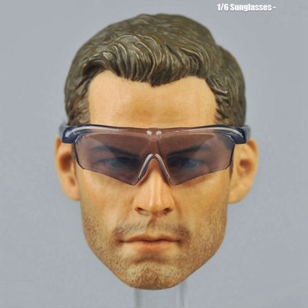 1/6 Soldat Doll Briller Mand/Kvinde Dukke Brille BLÅ