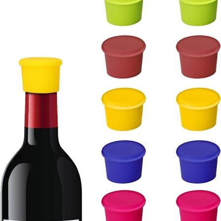 Pakke med 30 silikoneflaskehætter, vinflaskehætter/ølforseglerdæksel,