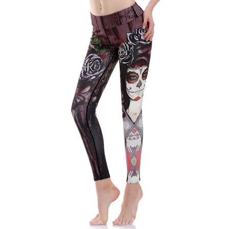 Mørke Tatto Kvinde og Rose Yoga Leggings